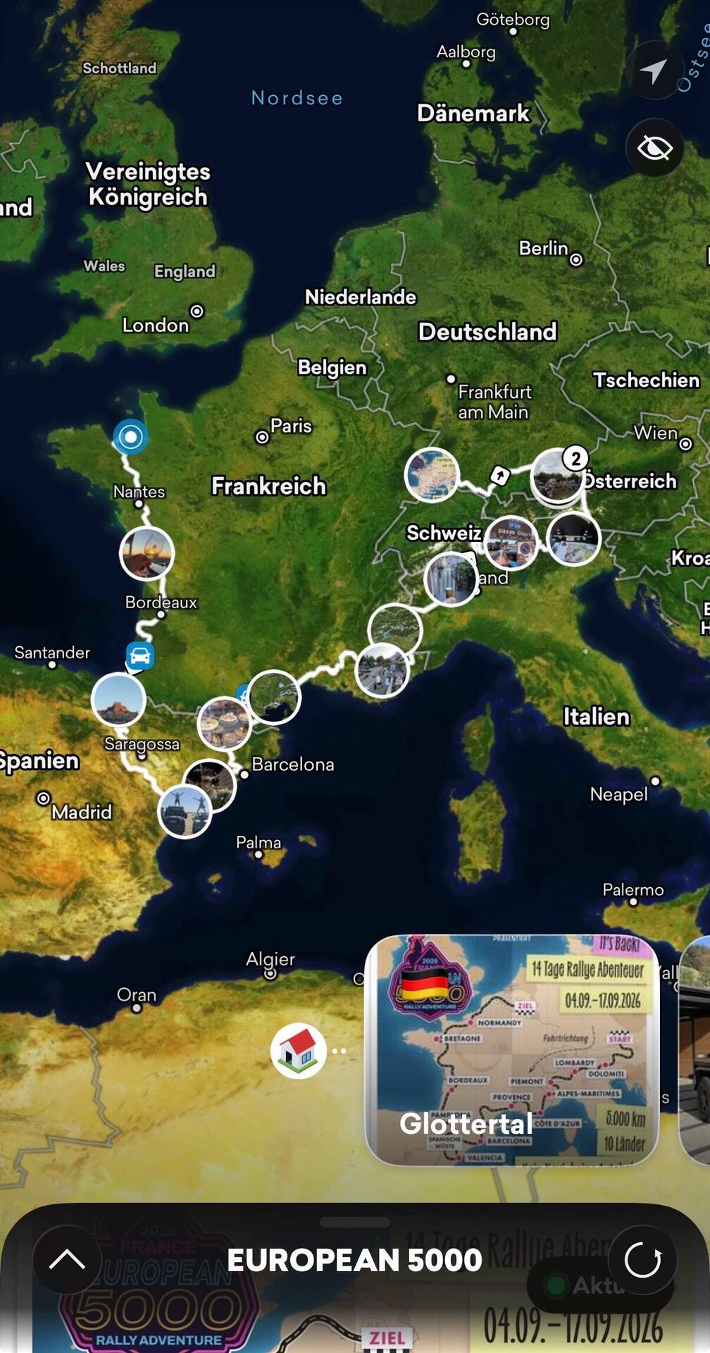EUROPEAN 5000: 12 von 14 Etappen sind gefahren | Heute der Ritt in die Bretagne.