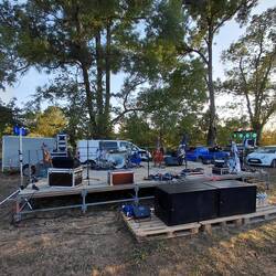 The bands stage