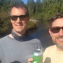 River side refreshment and dust-off