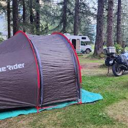 Pitched our tent 🎪✅