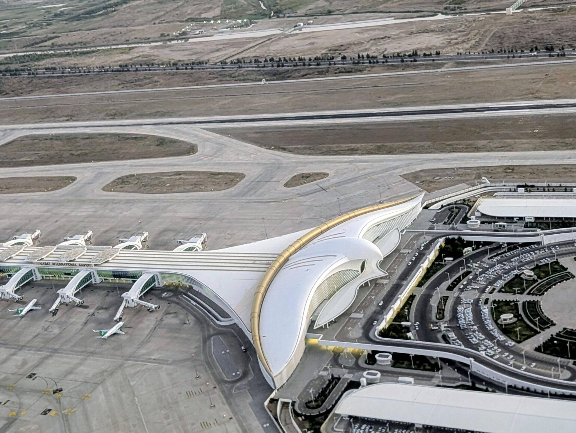 Airport in Ashgabat - built like a falcon