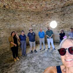 Merv - inside the sardoba, hole for sunlight to come in and destroy bacteria in the water