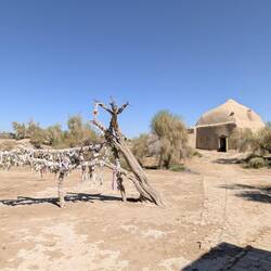 Merv - wishing tree outside of Mohammad ibn Zayd Mausoleum