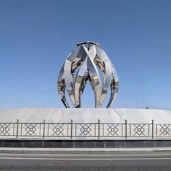 Always time for a weird statue on a roundabout