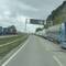 LKW's aus aller Herren Länder stehen tagelang an der Grenze an