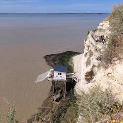 One of the last remaining carrelet, fishing cabins