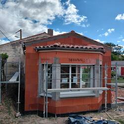 The scaffolding us ip ready for the render