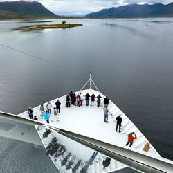 Approaching the channel in the Risøy Strait.