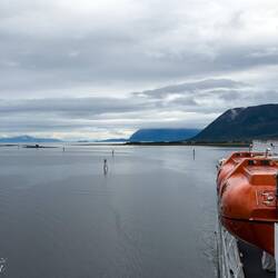 Looking back towards the mouth of the approach channel.