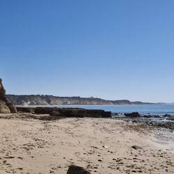 Unser Campingbeach in der Ferne.