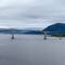 Looking back at the Sortland Bridge.