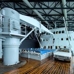 Cargo deck ... m/s Finnmarken.