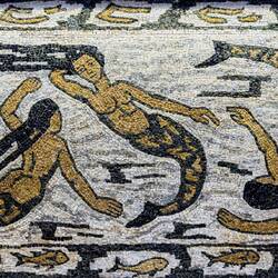 Mosaic artwork in one of the lounges on m/s Finnmarken.