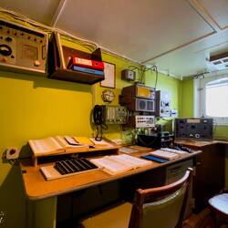 Communications room ... m/s Finnmarken.
