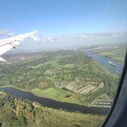 Landeanflug nach Shipol, Amsterdam