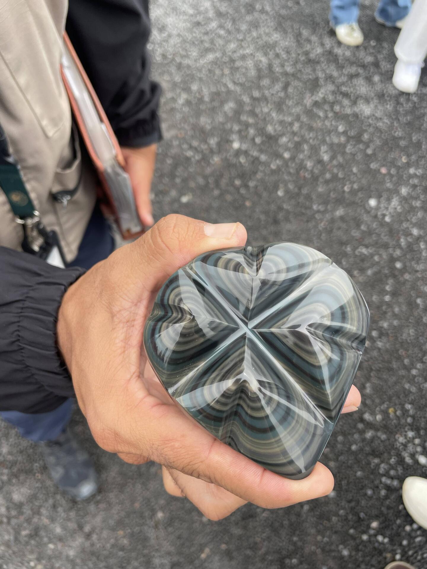 Obsidian with a natural pattern