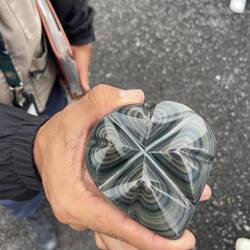 Obsidian with a natural pattern