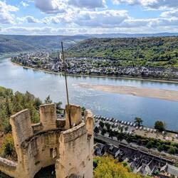 Blick auf Rhein und Stellplatz