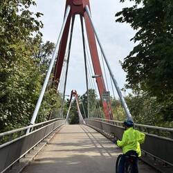 Crossing back to the north side of the river