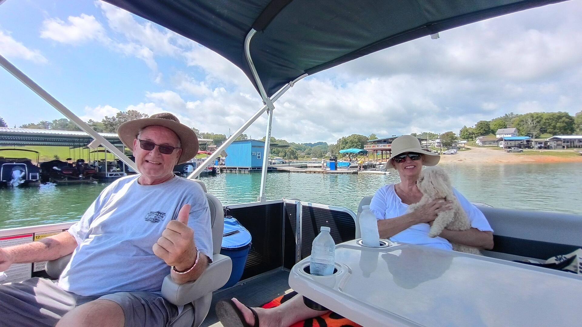 My friends on their new boat!
