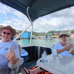 My friends on their new boat!