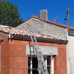 The beautiful charente stonework is exposed