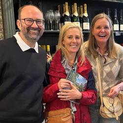 Candice and friends Lucy and Ray Zelouf from Melbourne in the Highgrove gift shop.