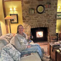 Home for dinner by the fire