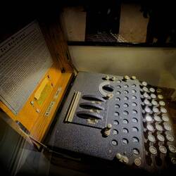 One of the infamous Enigma code machines.