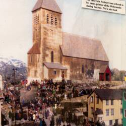 Svolvær Church in camo painting as ordered by the Wehrmacht.