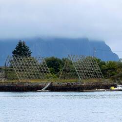 Fish drying racks.