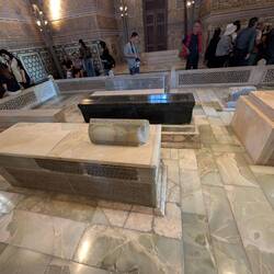 Timur's grave, in the dark stone