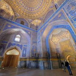 Inside the golden mosque