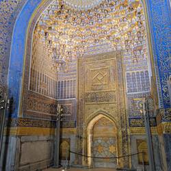 Inside the golden mosque
