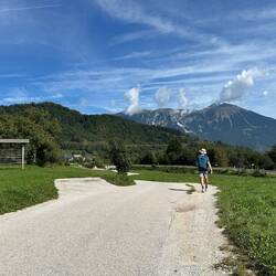 Walking up to Vintgar Gorge.