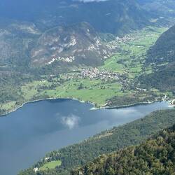 We would walk around this lake two days later.