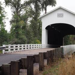 Pengra Covered Bridge, note the window awning only on the right side