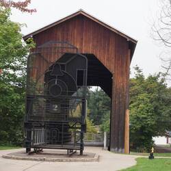 Chambers Railroad Covered Bridge, the only railroad covered bridge west of the Mississippi