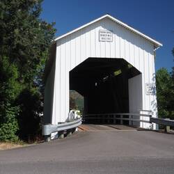 Parvin Covered Bridge crosses Lost Creek