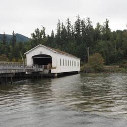 Lowell Covered Bridge had to be raised 7' after Dexter Dam was finished.
