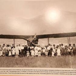 1922 first plane to land in McBride. They needed to refuel...