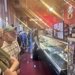 The pastry shop is very popular
