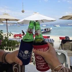 Erstes Bier auf Gili T 🍺
