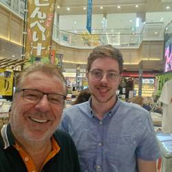 In the shopping centre..
