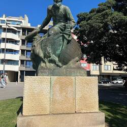 Sculpture recognising the work of the local marine rescuers