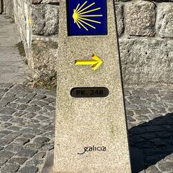 250km to Santiago de Compostela (depending upon which route)