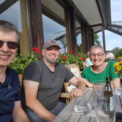 Kaffee mit Daniela und Claus auf der Durchreise