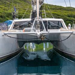 Shedded weight: See how high she sits on the water. And sails much nicer.