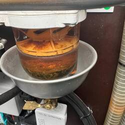 That wave state shook up the sediments in the diesel tanks. It's quickly drained away.