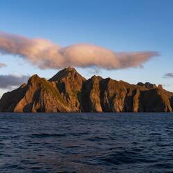 Leaving the outrageous anchorage in the morning.